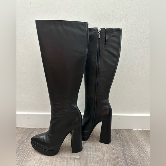 SCHUTZ Black Heeled Boots - Picture 1 of 6